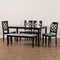 Baxton Studio Andor Grey Upholstered and Dark Brown Finished Wood 6-Piece Dining Set 170-9726-10918-10519 - alternate 6